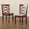 Baxton Studio Lanier Modern and Contemporary Grey Fabric and Walnut Brown Finished Wood 2-Piece Dining Chair Set 181-10549-Zoro - alternate 3
